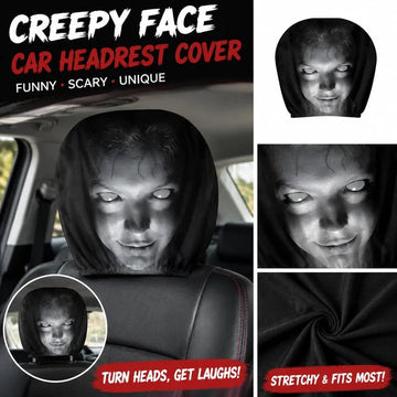Premium 2-Pcs Mystery Hooded Car Headrest Covers – Stylish Universal Fit