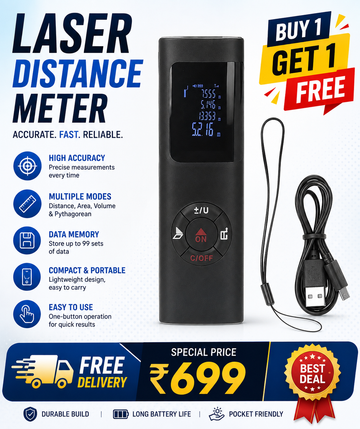 Laser Precision Distance Meter – 40M Range | Measure Anything Instantly | Buy 1 Get 1 FREE